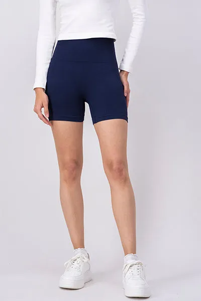 Short Biker Costura Fruncida
