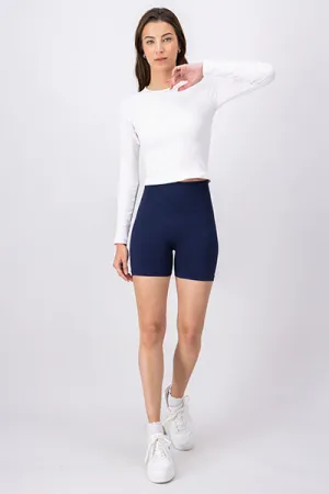 Short Biker Costura Fruncida