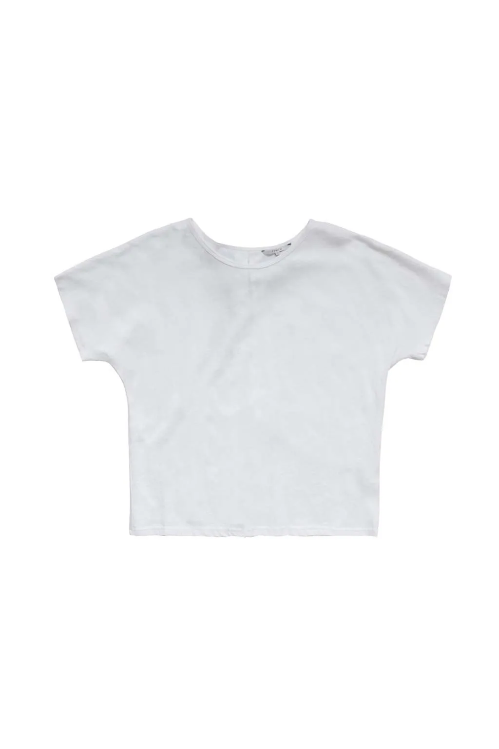Short Sleeve Bow Back Tee in White