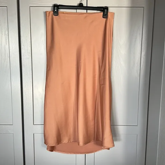 Silky Midi Slip Skirt