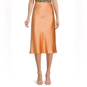Silky Midi Slip Skirt