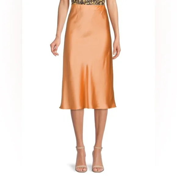 Silky Midi Slip Skirt