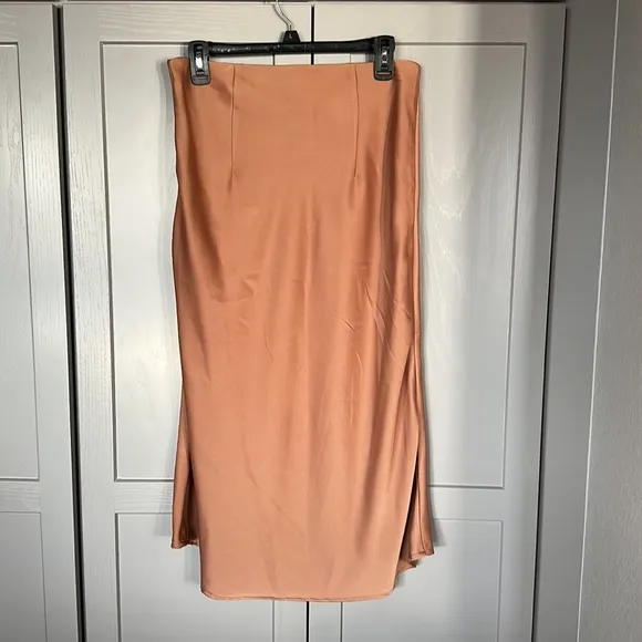 Silky Midi Slip Skirt