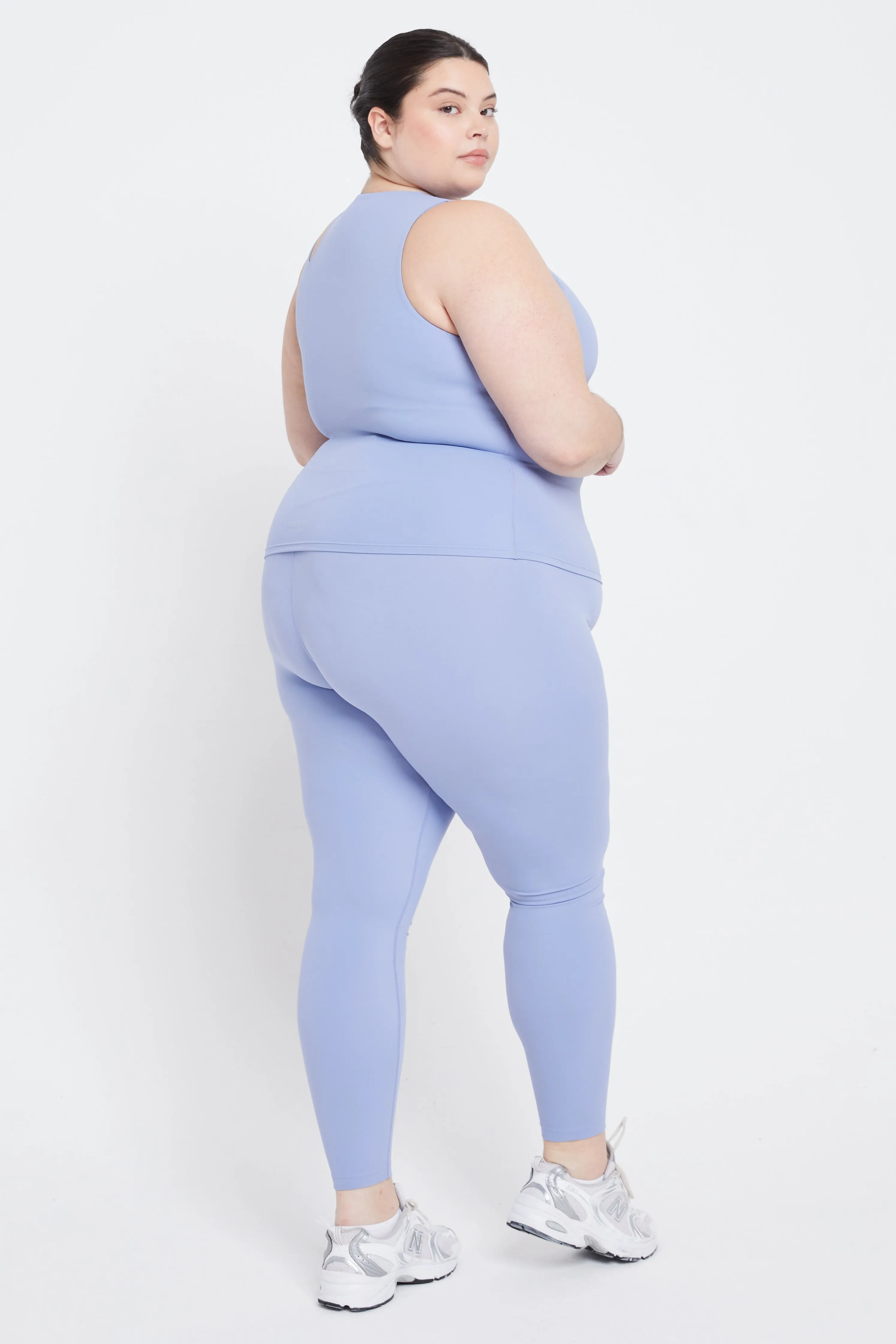 SKINLUXE BUILT-IN SUPPORT CUT OUT SHOULDER VEST - CORNFLOWER BLUE