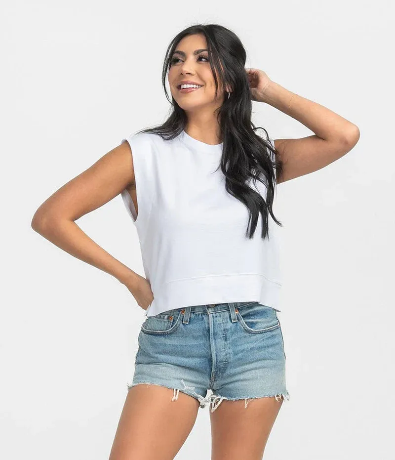 SLUB KNIT MUSCLE TEE