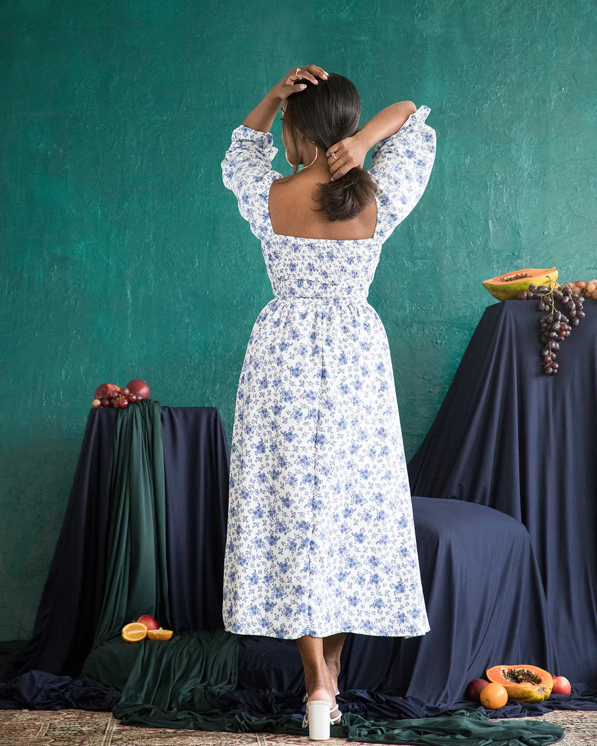 Smocked Midi Dress