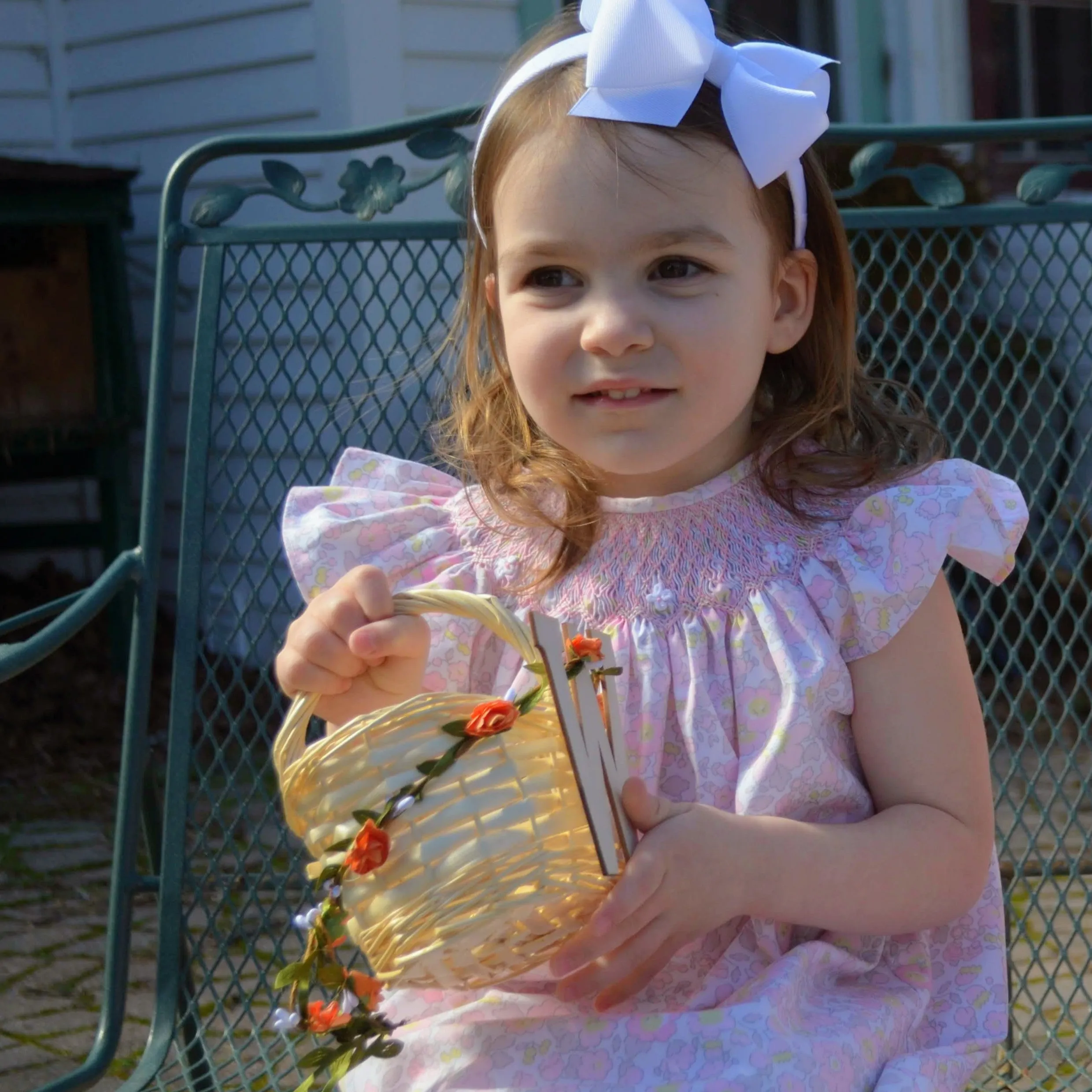 Smocked Pastel Floral Dress