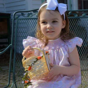 Smocked Pastel Floral Dress