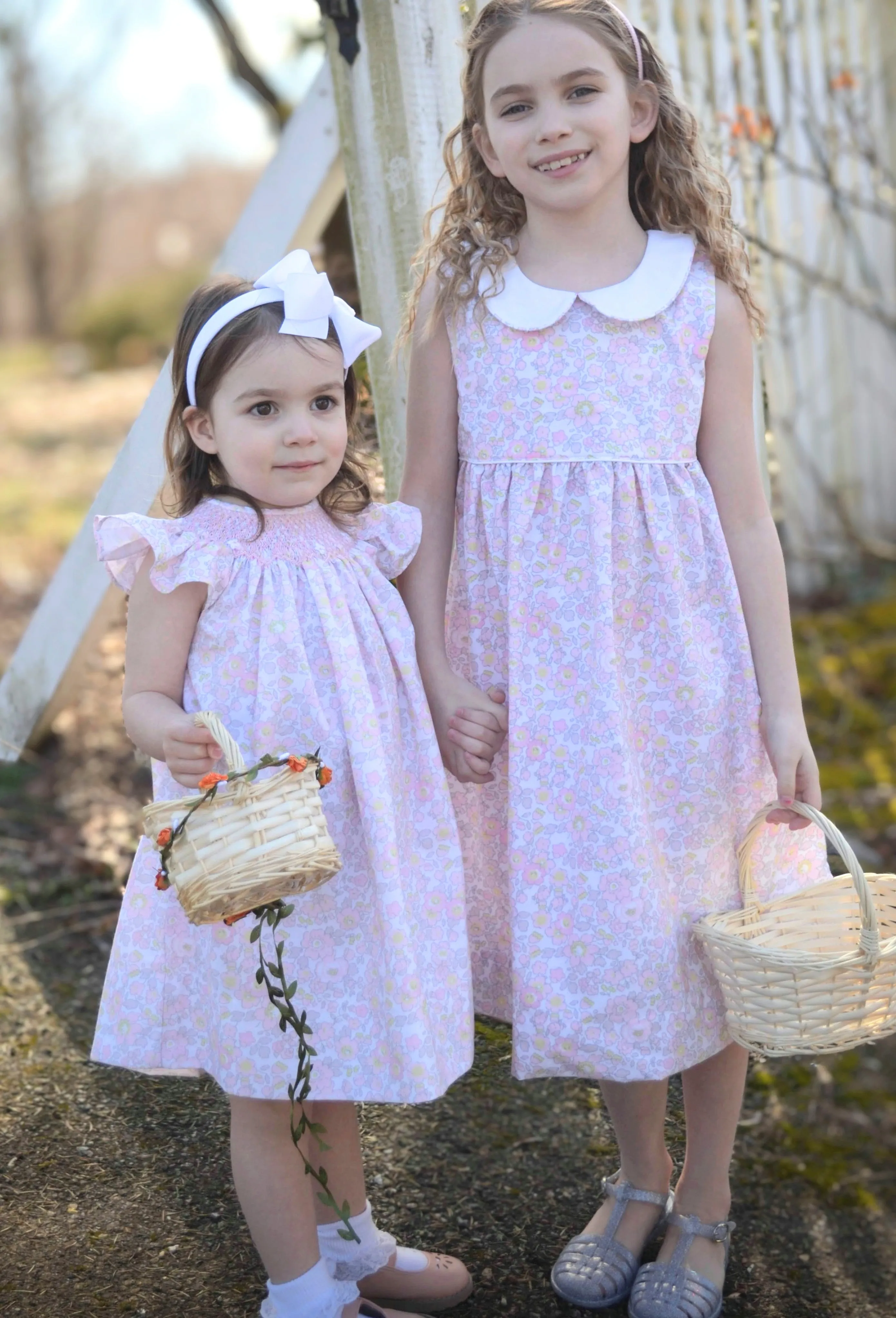 Smocked Pastel Floral Dress