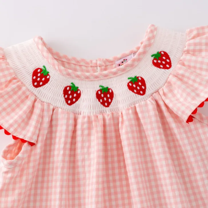 Smocked Strawberry Dress