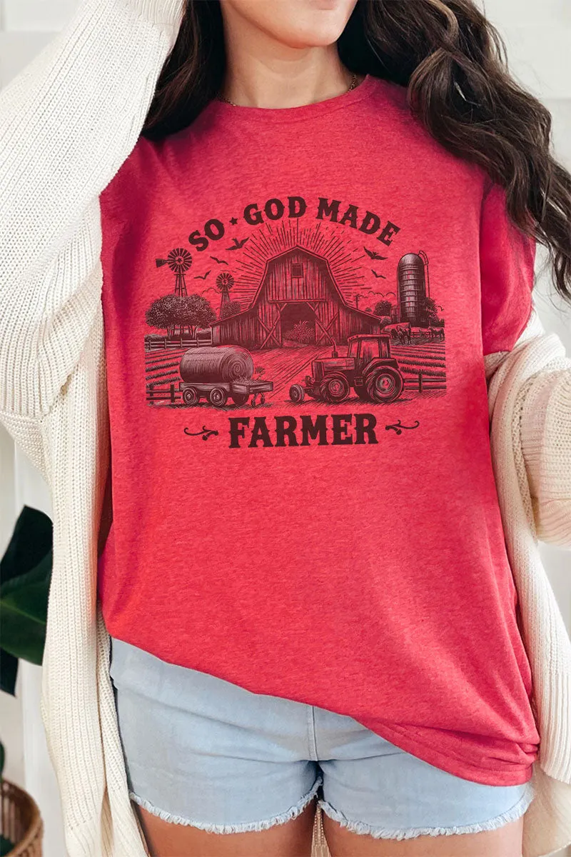 So God Made Farmer Softstyle Adult T-Shirt
