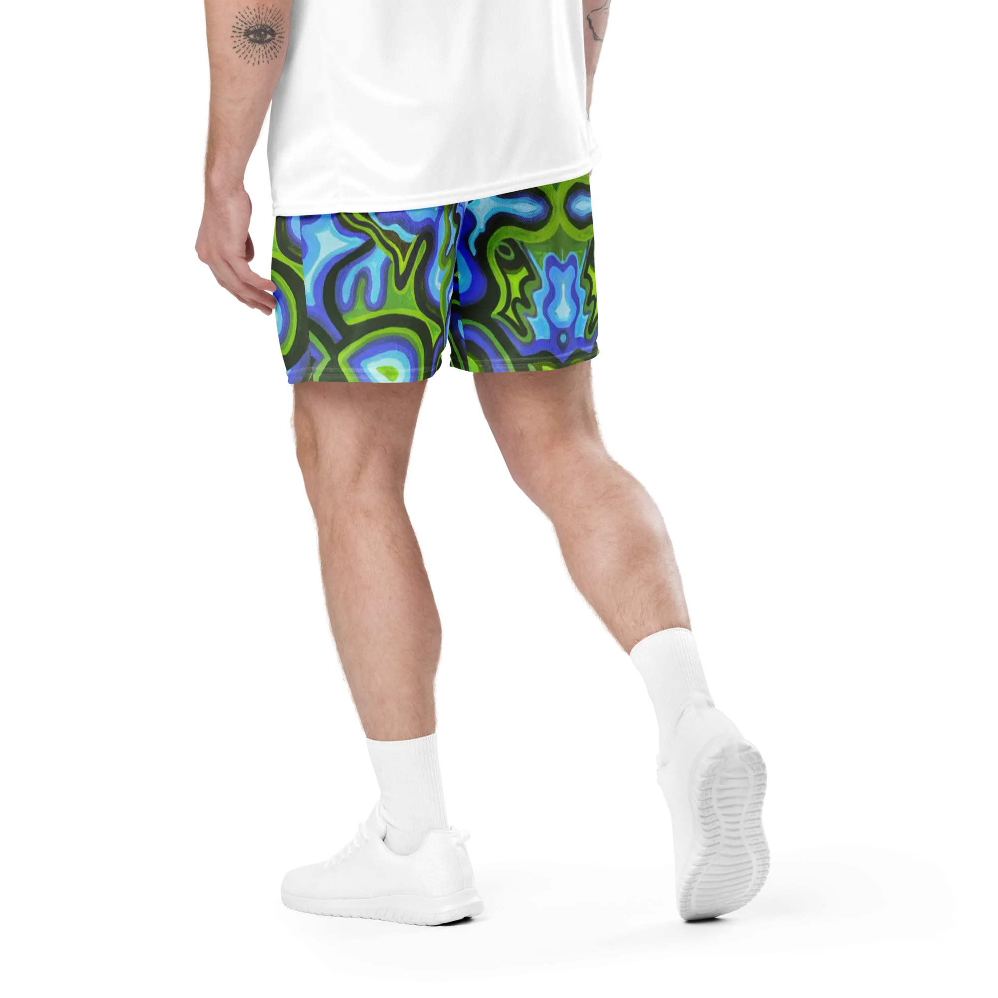 Soft Athletic Shorts (100% Recycled Material)- "Gaia" Design