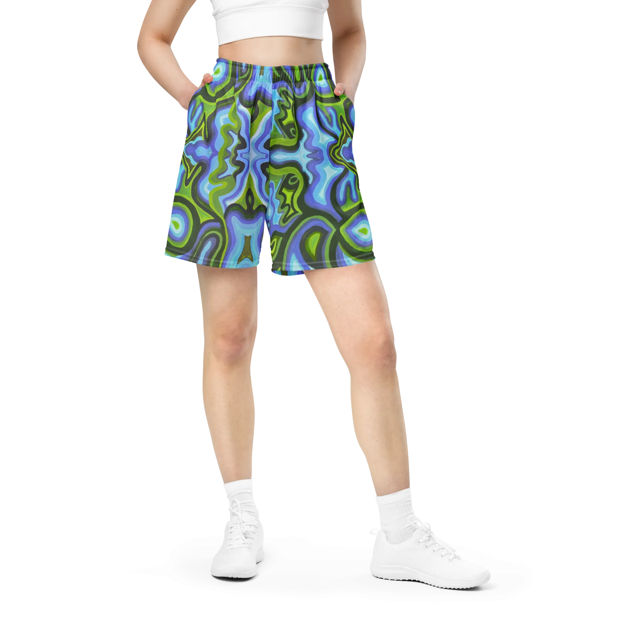 Soft Athletic Shorts (100% Recycled Material)- "Gaia" Design