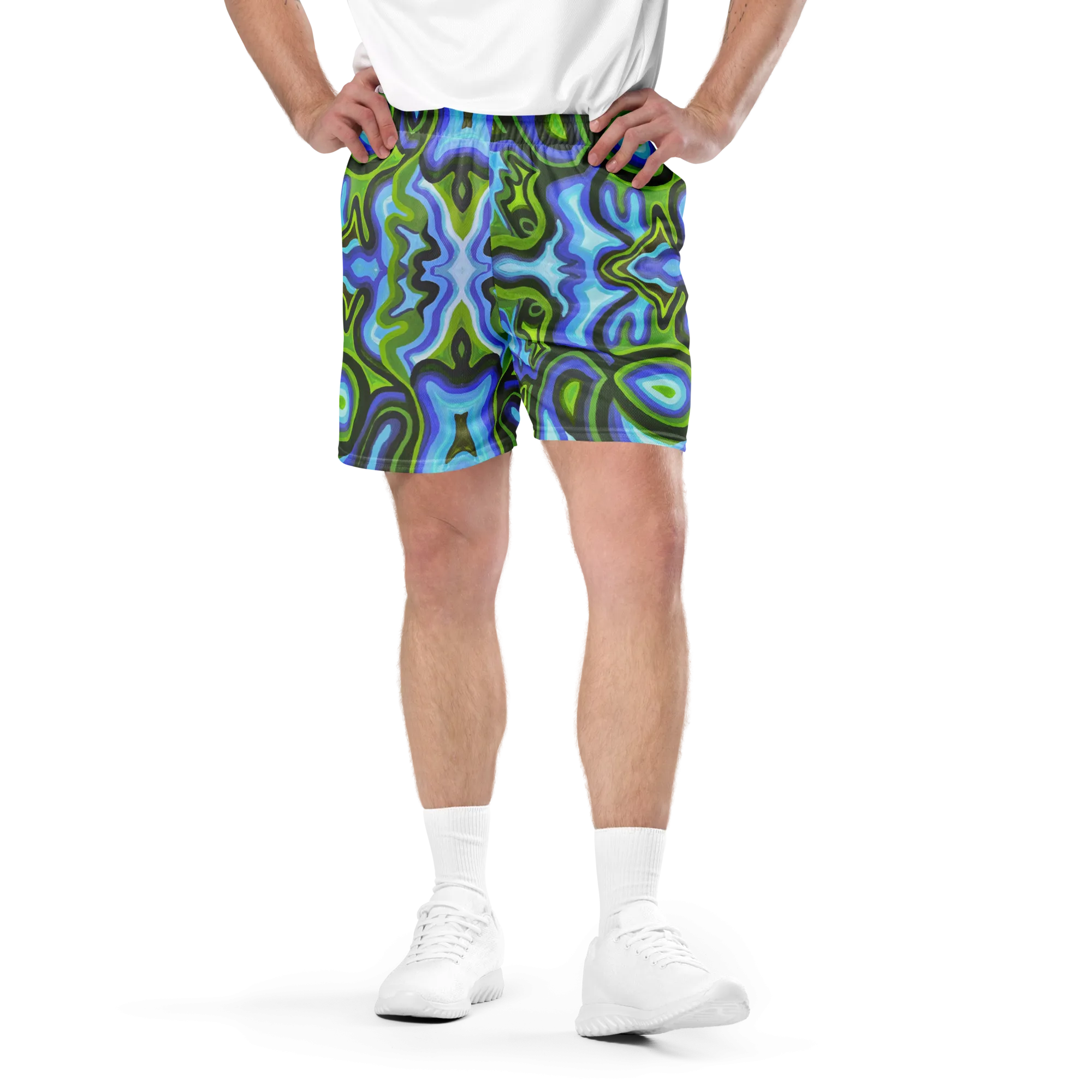 Soft Athletic Shorts (100% Recycled Material)- "Gaia" Design