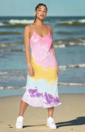 Spiritual Gangster Tie Dye Slip Maxi Dress
