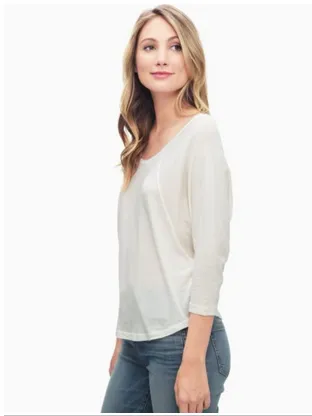 Splendid Vintage Whisper 3/4 Sleeve Dolman | Paper | Sale