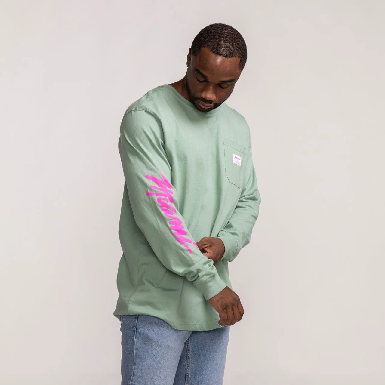 Sportiqe Miami HEAT Original Vice Wordmark Long Sleeve Tee