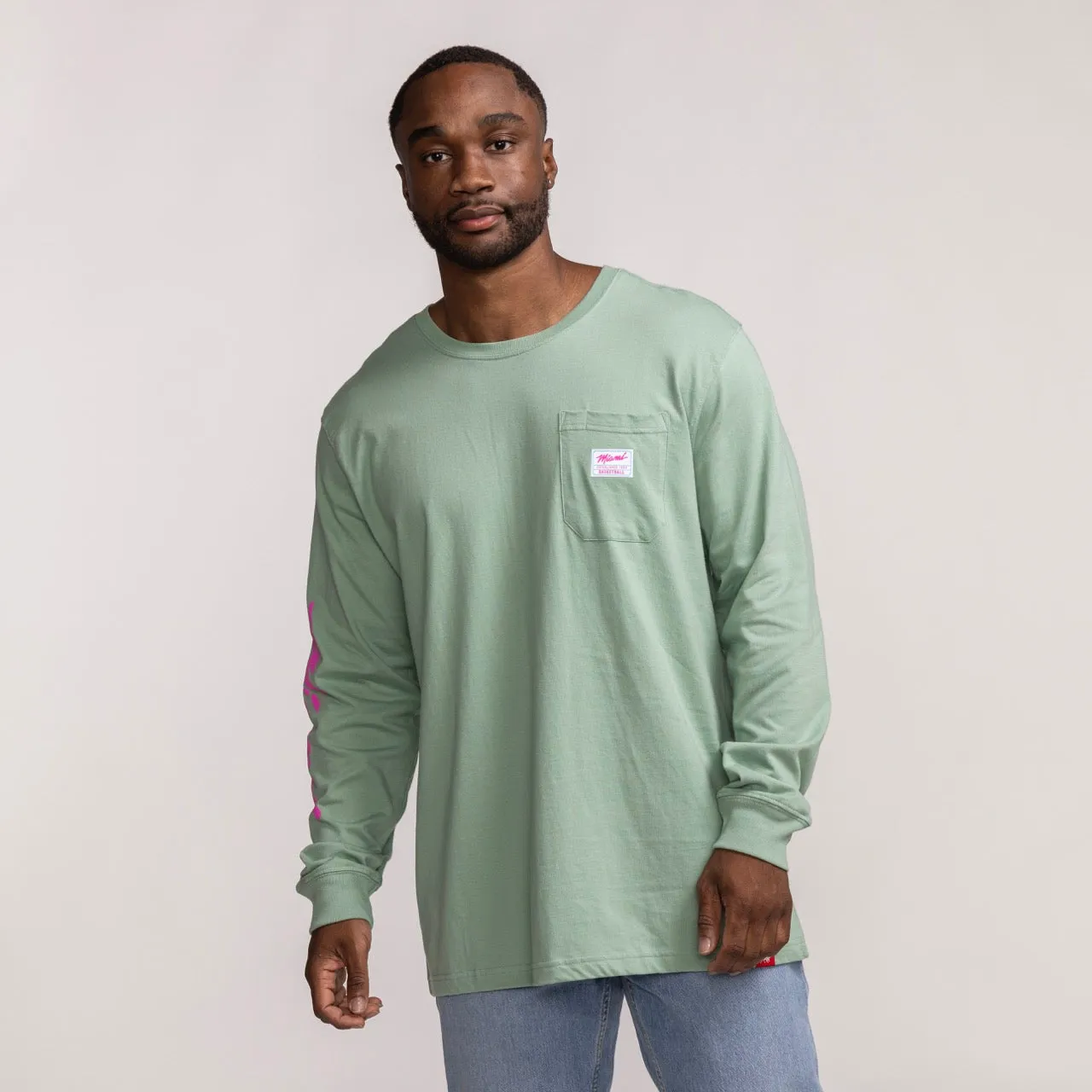 Sportiqe Miami HEAT Original Vice Wordmark Long Sleeve Tee