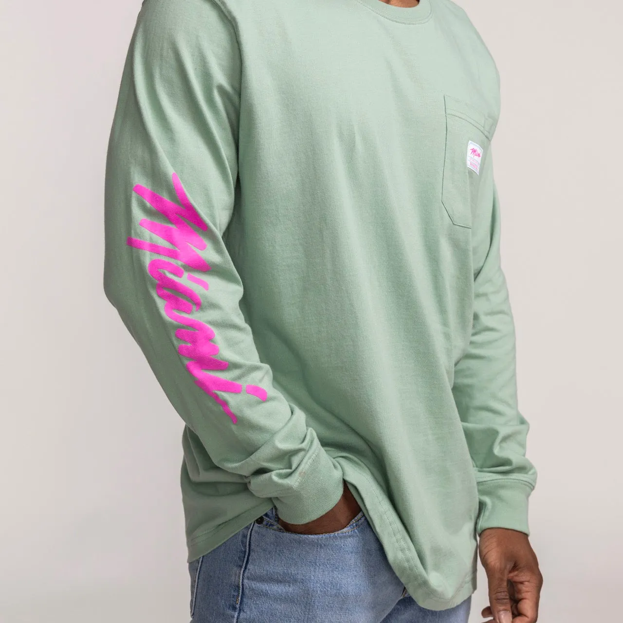 Sportiqe Miami HEAT Original Vice Wordmark Long Sleeve Tee