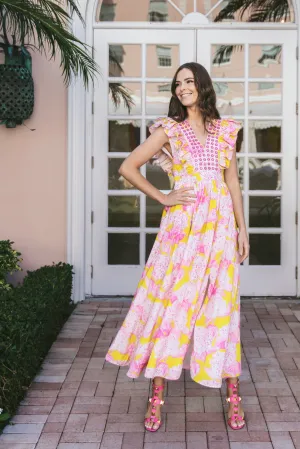 Stacey Dress in Pink Lemonade Hydrangea