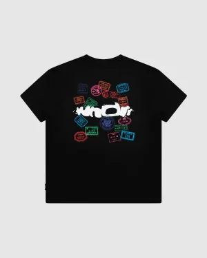 STAMP BOX FIT TEE - BLACK