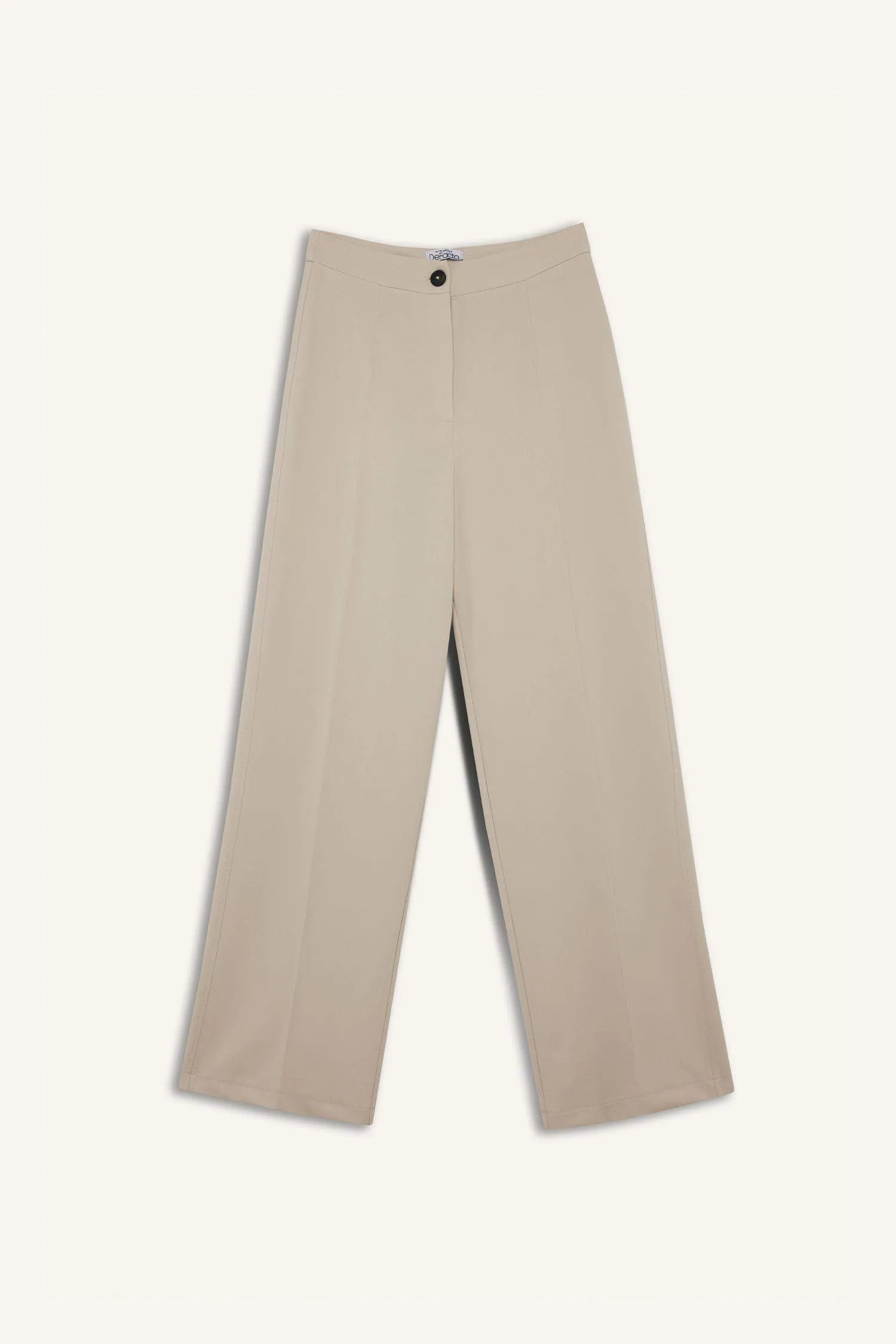 Standard Size Fabric Pants Wide Leg Wide Pleated Leg Basic Straight High Waist