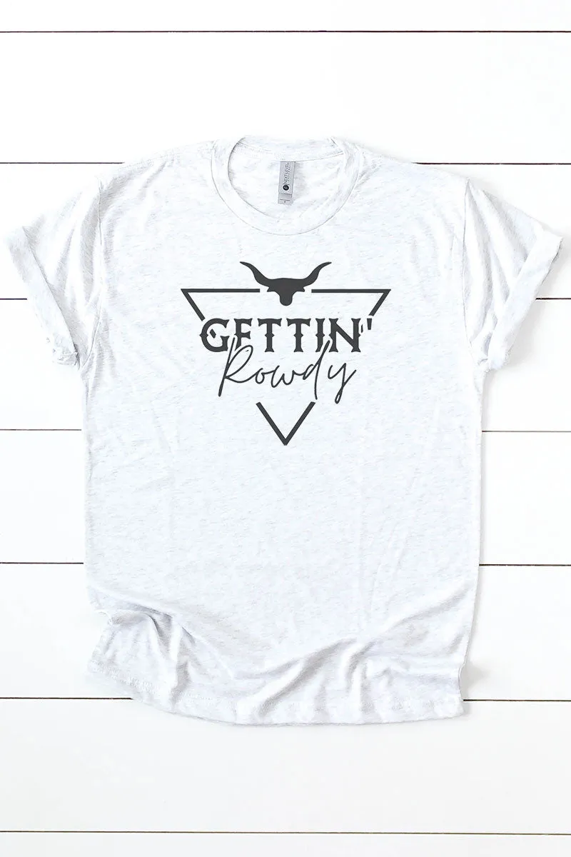 Steer Getting Rowdy Tri-Blend Crew Tee