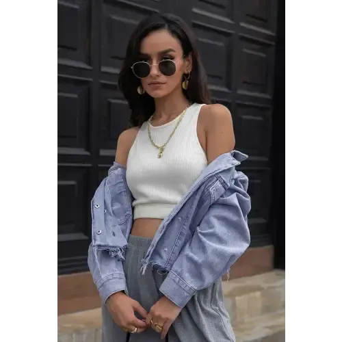 Stylish Lapel Collar Long Sleeve Denim Jacket