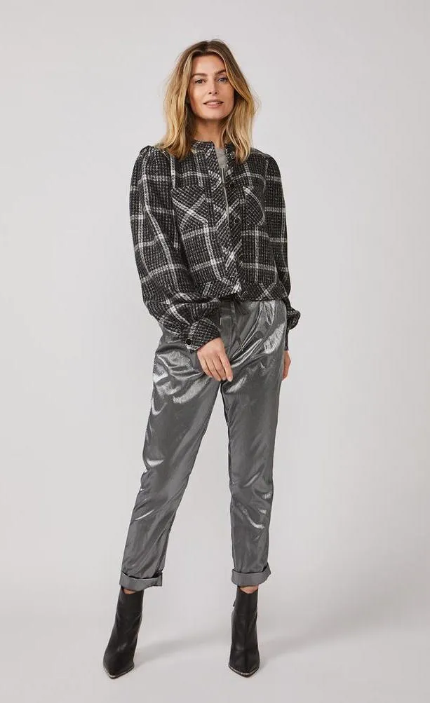 Summum Black Checked Jacket