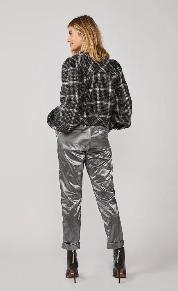 Summum Black Checked Jacket