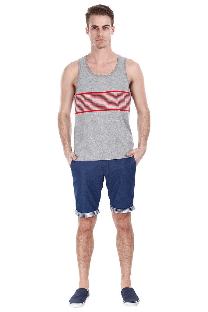 Super Combed Yarn Dyed Jacquard Knit Tank