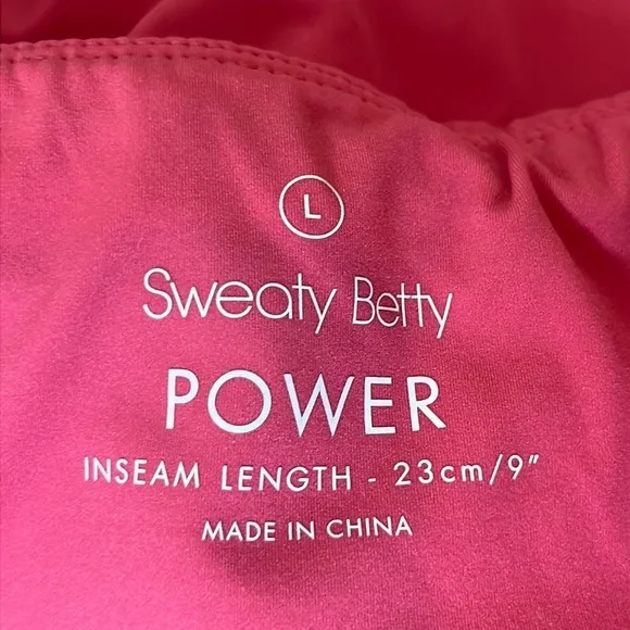 Sweaty Better Power Pink Biker‎ Shorts Size Large