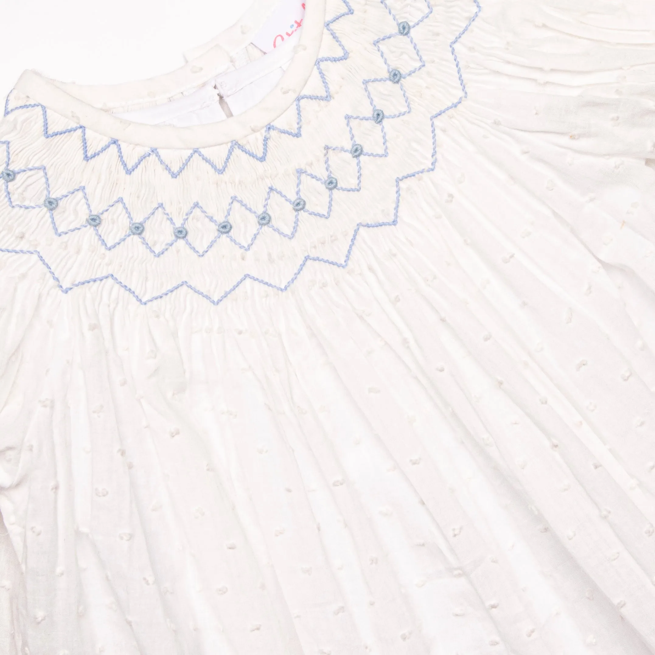 Sweet Spring Smocked Dress, White