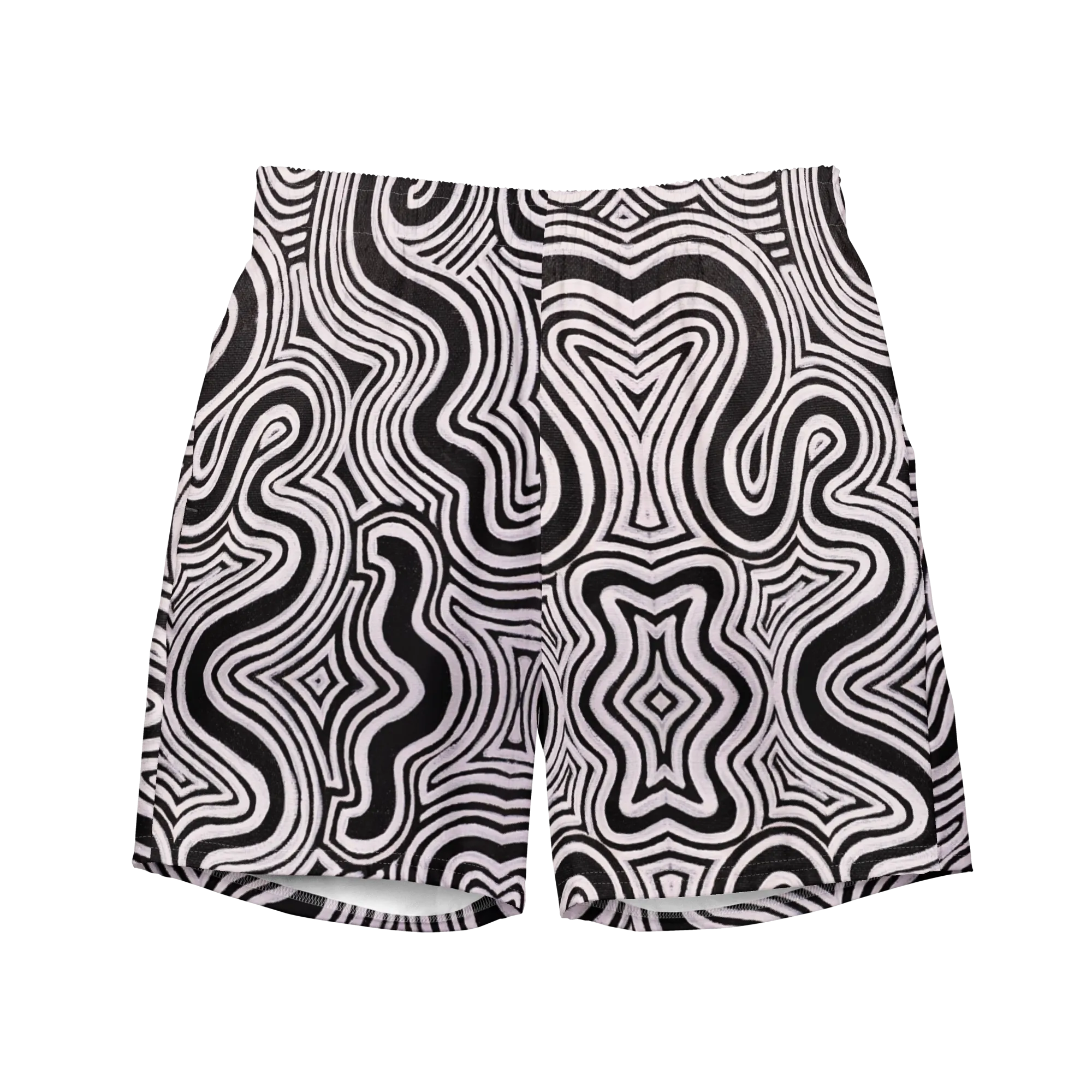 Swim Trunks ( Secret Internal Pocket)- "Record Player" Design