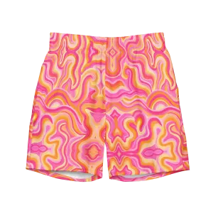 Swim Trunks ( Secret Internal Pocket)- "Sunset" Design