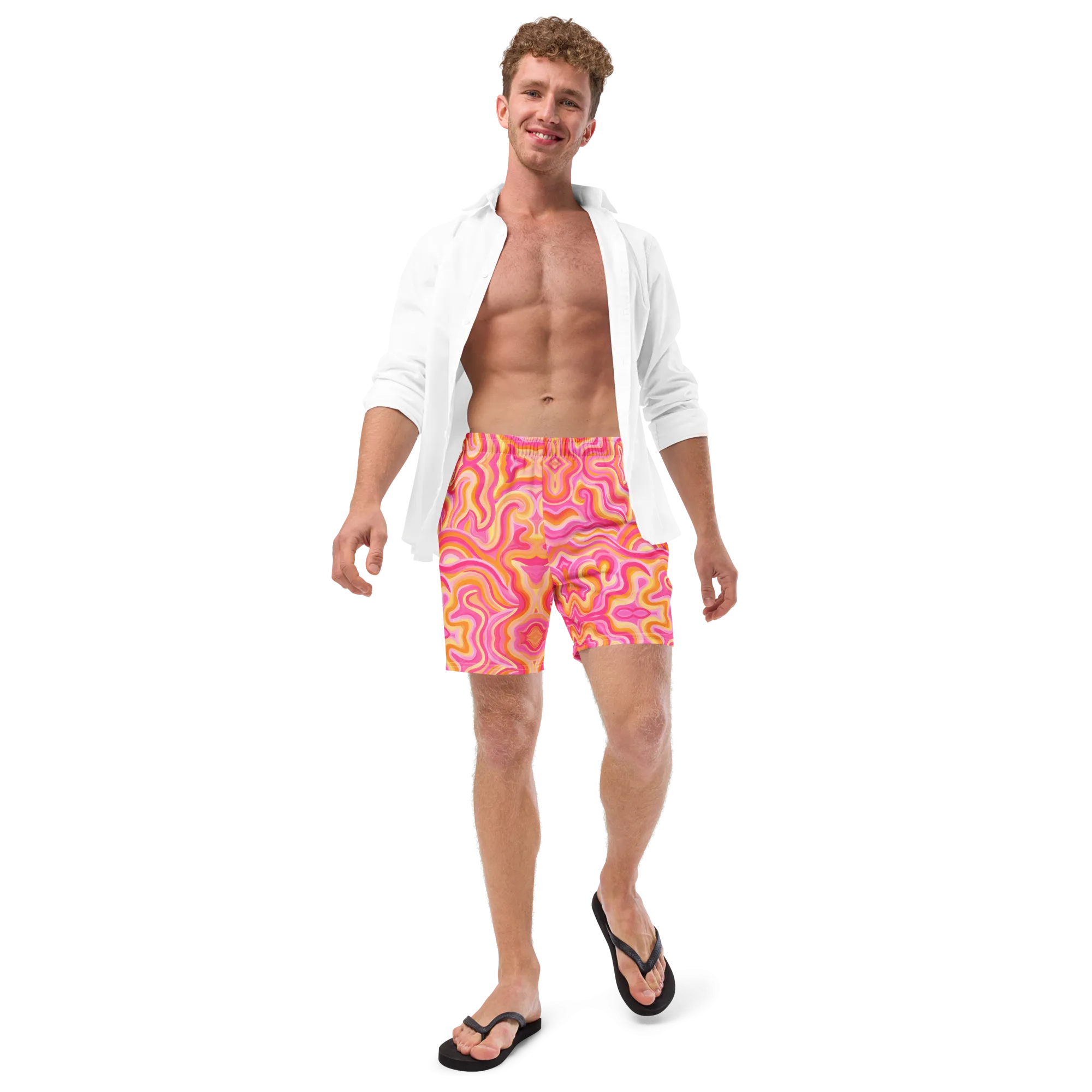 Swim Trunks ( Secret Internal Pocket)- "Sunset" Design