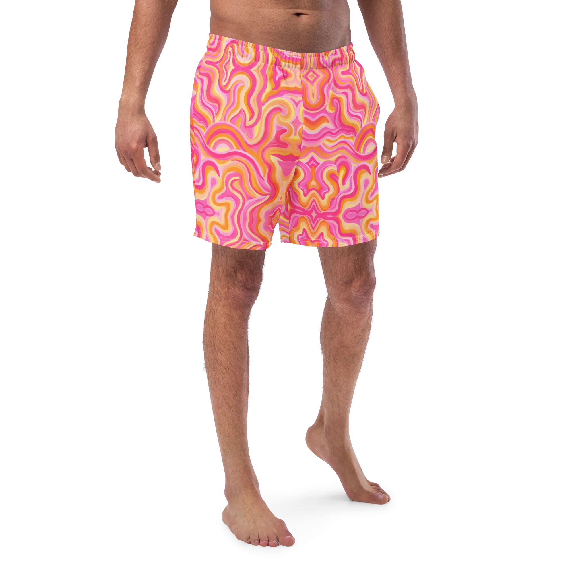 Swim Trunks ( Secret Internal Pocket)- "Sunset" Design