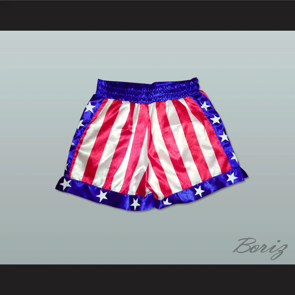 Sylvester Stallone Rocky Balboa American Flag Boxing Shorts