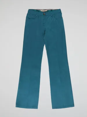 Teal Wide Leg Pants