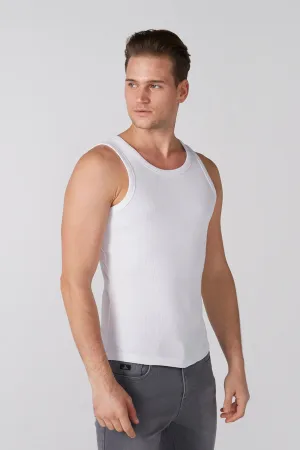 Textured Sleeveless Vest with Round Neck