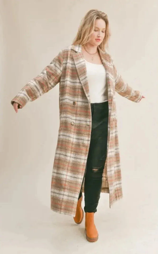 The Jodie Plaid Coat - PLUS