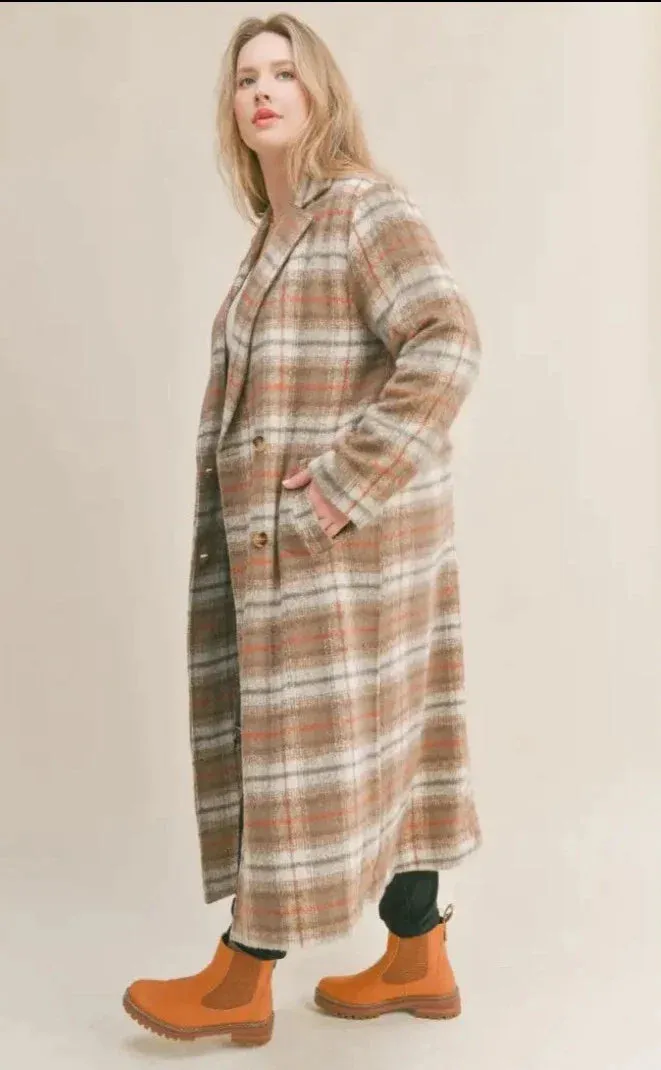 The Jodie Plaid Coat - PLUS