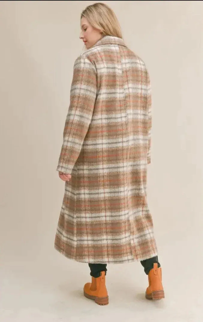 The Jodie Plaid Coat - PLUS