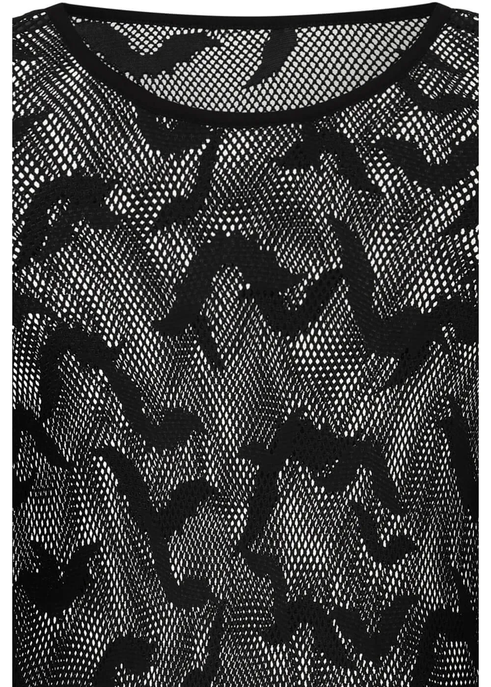 Third Identity Batcave Mesh Midi Dress Black