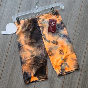 Tie dye biker shorts orange