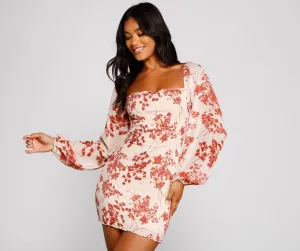 Total Sweetheart Stylish Smocked Floral Dress