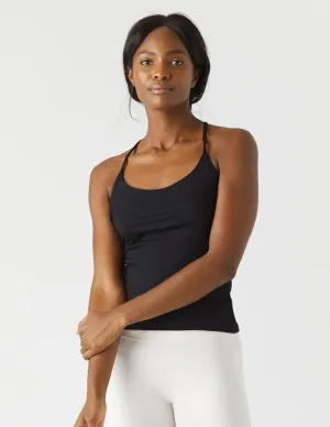 Tri-Back Tank: Black