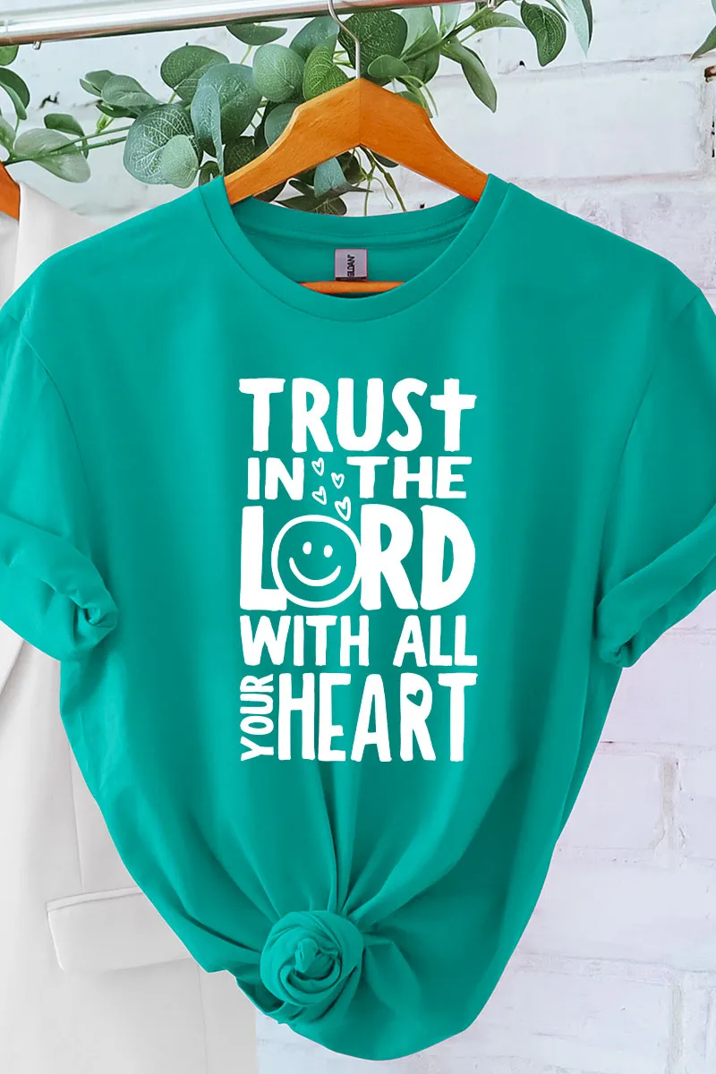 Trust In The Lord Happy Face Softstyle Adult T-Shirt