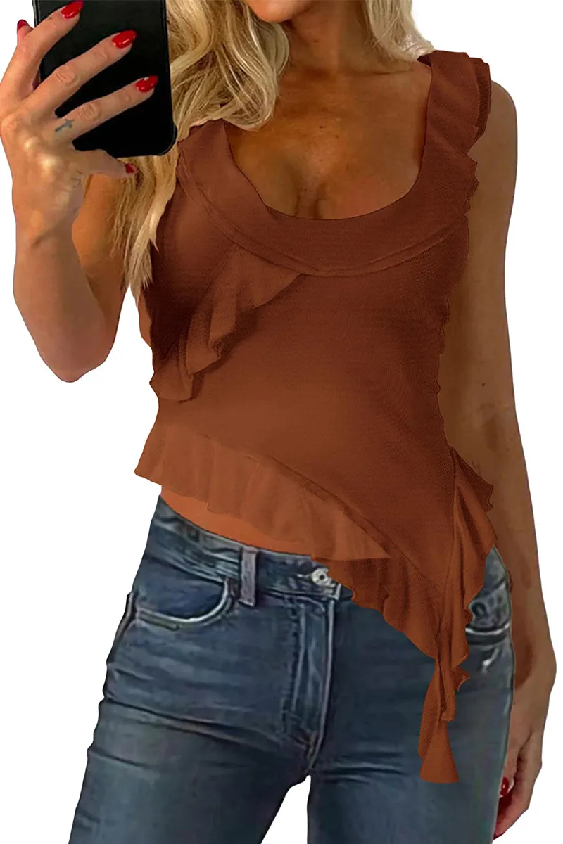 TT3128 Ruffle Tank Top