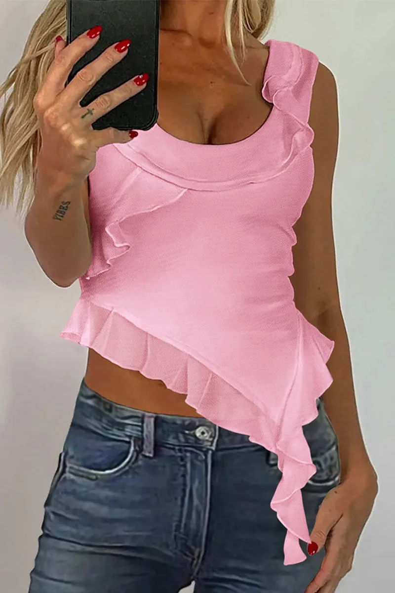TT3128 Ruffle Tank Top